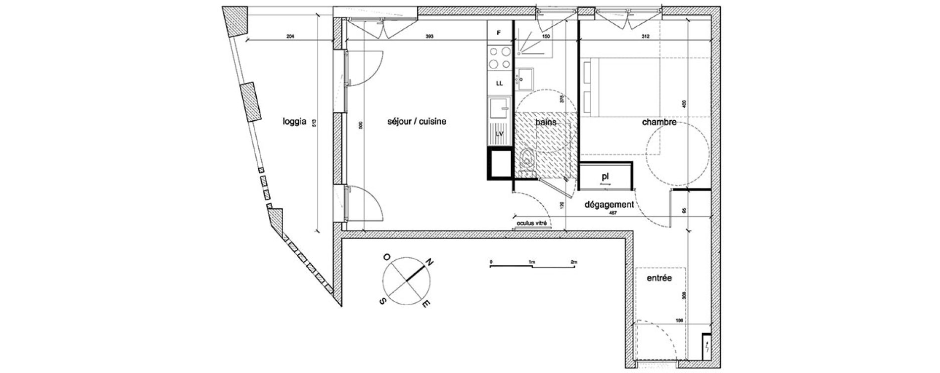 Appartement T2 de 47,66 m2 &agrave; Trappes Sand - pergaud - verlaine - aerostat