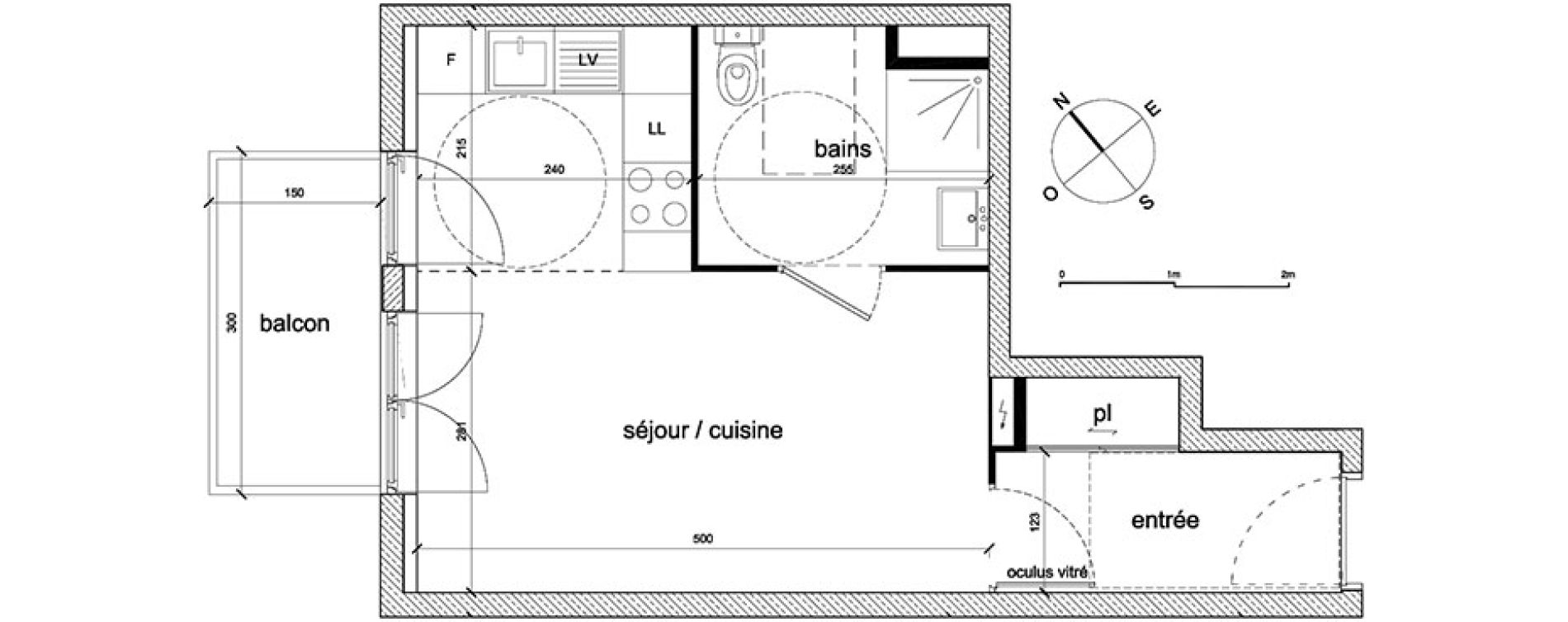 Appartement T1 de 28,82 m2 &agrave; Trappes Sand - pergaud - verlaine - aerostat
