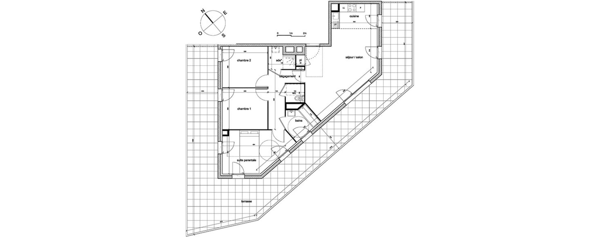 Appartement T4 de 78,31 m2 &agrave; Trappes Sand - pergaud - verlaine - aerostat