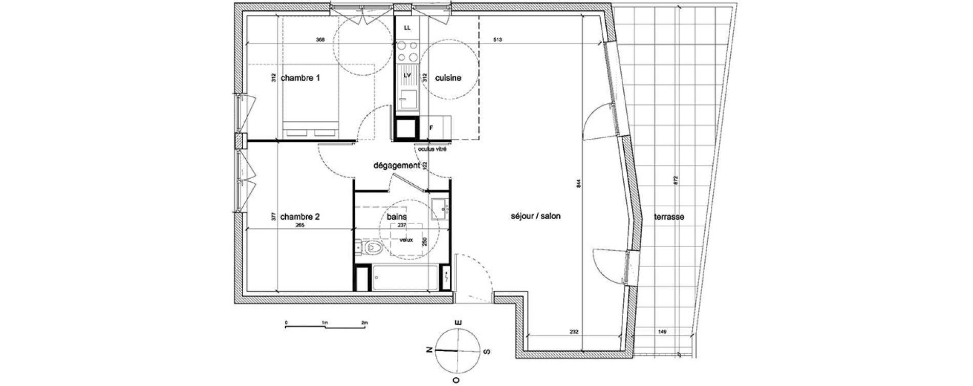 Appartement T3 de 66,40 m2 &agrave; Trappes Sand - pergaud - verlaine - aerostat