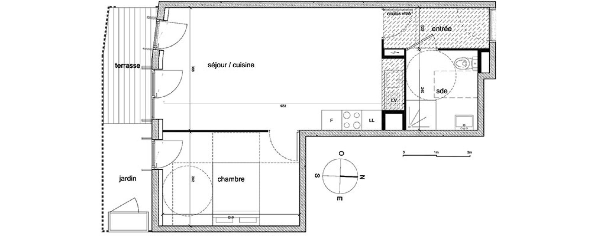 Appartement T2 de 45,65 m2 &agrave; Trappes Sand - pergaud - verlaine - aerostat