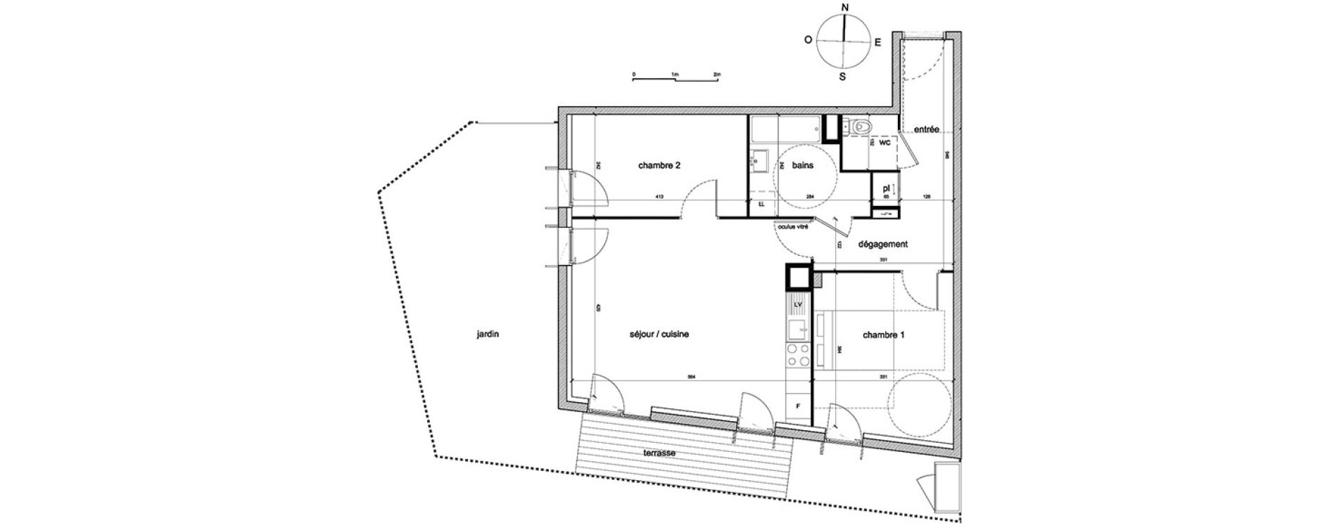 Appartement T3 de 66,27 m2 &agrave; Trappes Sand - pergaud - verlaine - aerostat