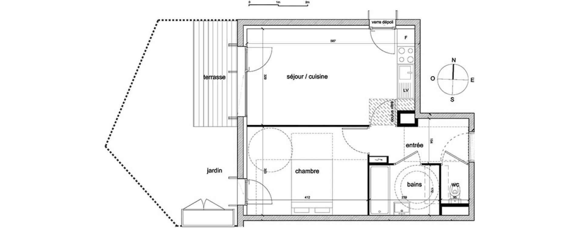 Appartement T2 de 40,96 m2 &agrave; Trappes Sand - pergaud - verlaine - aerostat