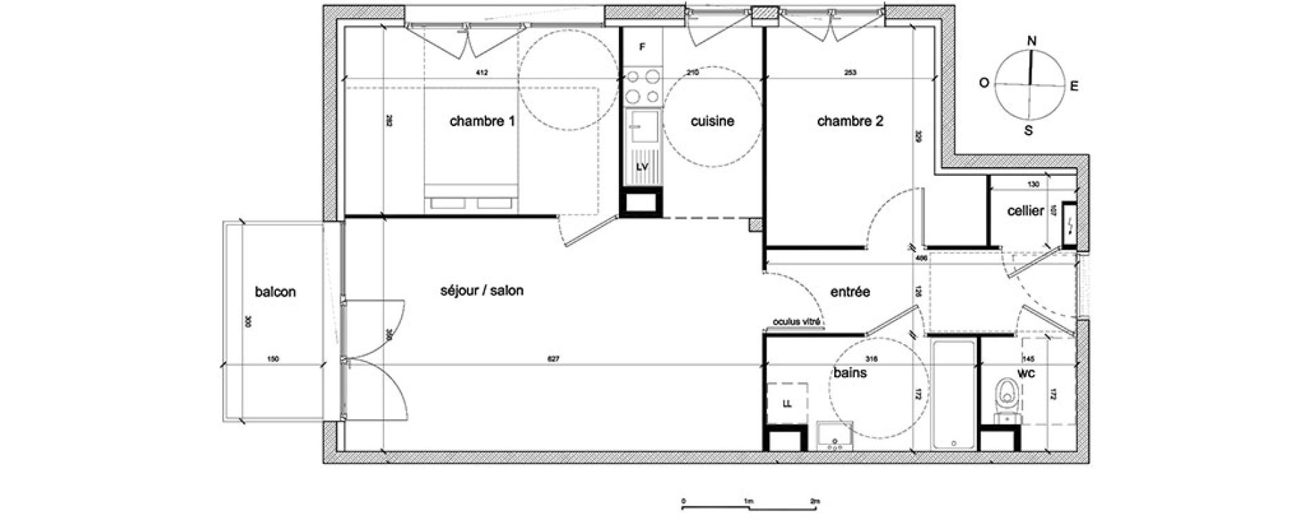 Appartement T3 de 62,94 m2 &agrave; Trappes Sand - pergaud - verlaine - aerostat