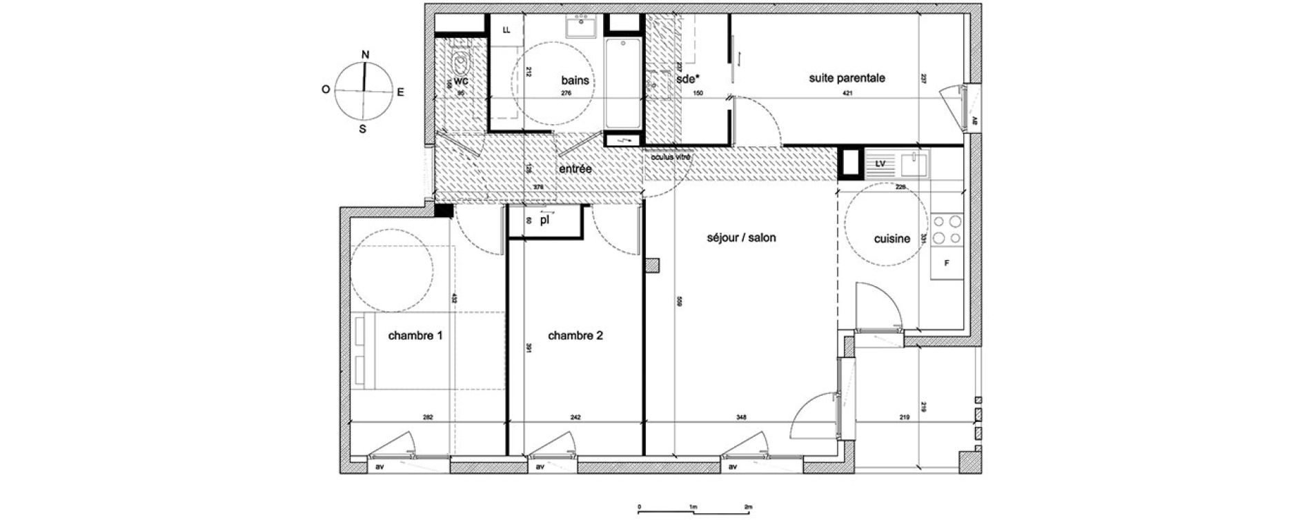 Appartement T4 de 75,26 m2 &agrave; Trappes Sand - pergaud - verlaine - aerostat