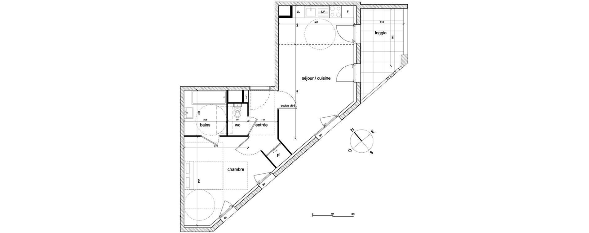 Appartement T2 de 46,90 m2 &agrave; Trappes Sand - pergaud - verlaine - aerostat