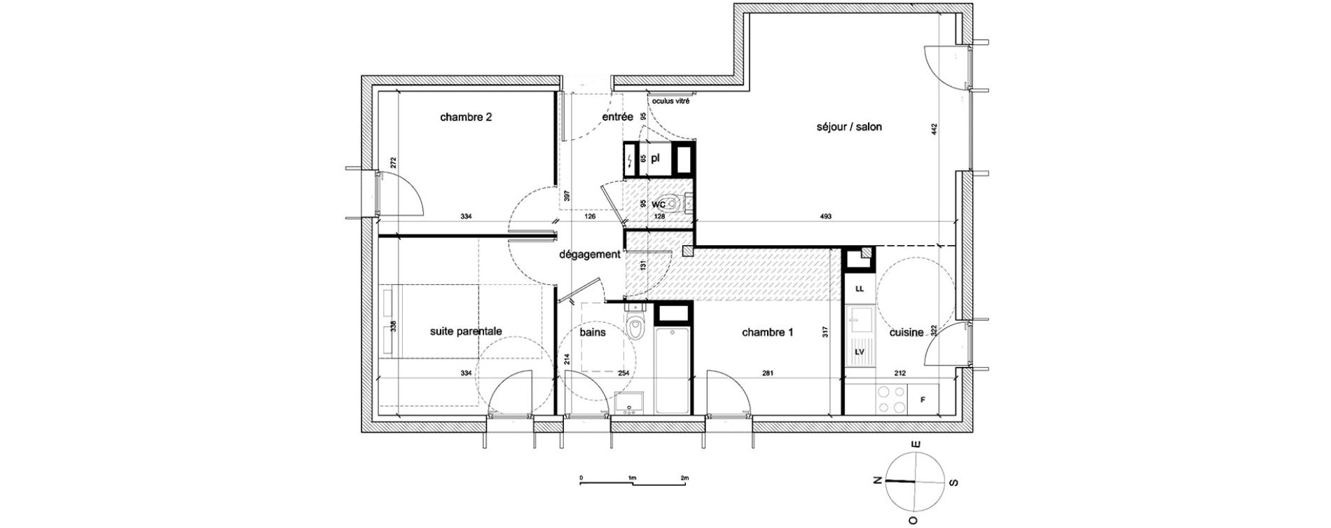 Appartement T4 de 70,78 m2 &agrave; Trappes Sand - pergaud - verlaine - aerostat