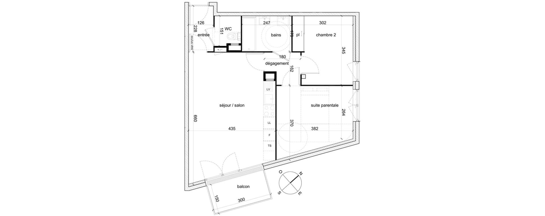 Appartement T3 de 58,83 m2 &agrave; Trappes Sand - pergaud - verlaine - aerostat