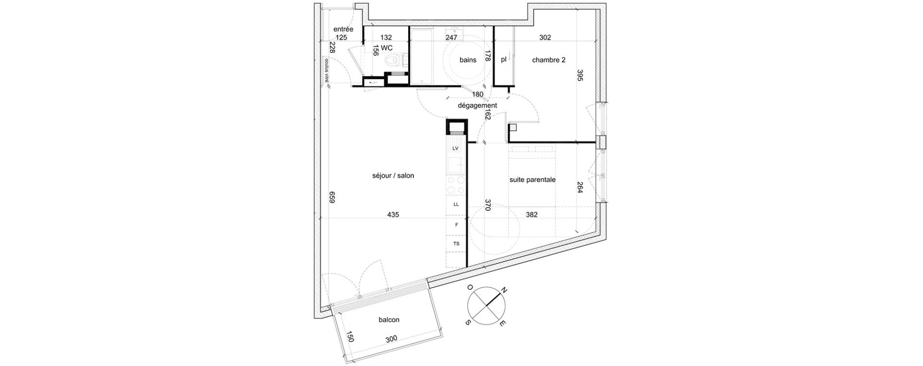 Appartement T3 de 59,45 m2 &agrave; Trappes Sand - pergaud - verlaine - aerostat
