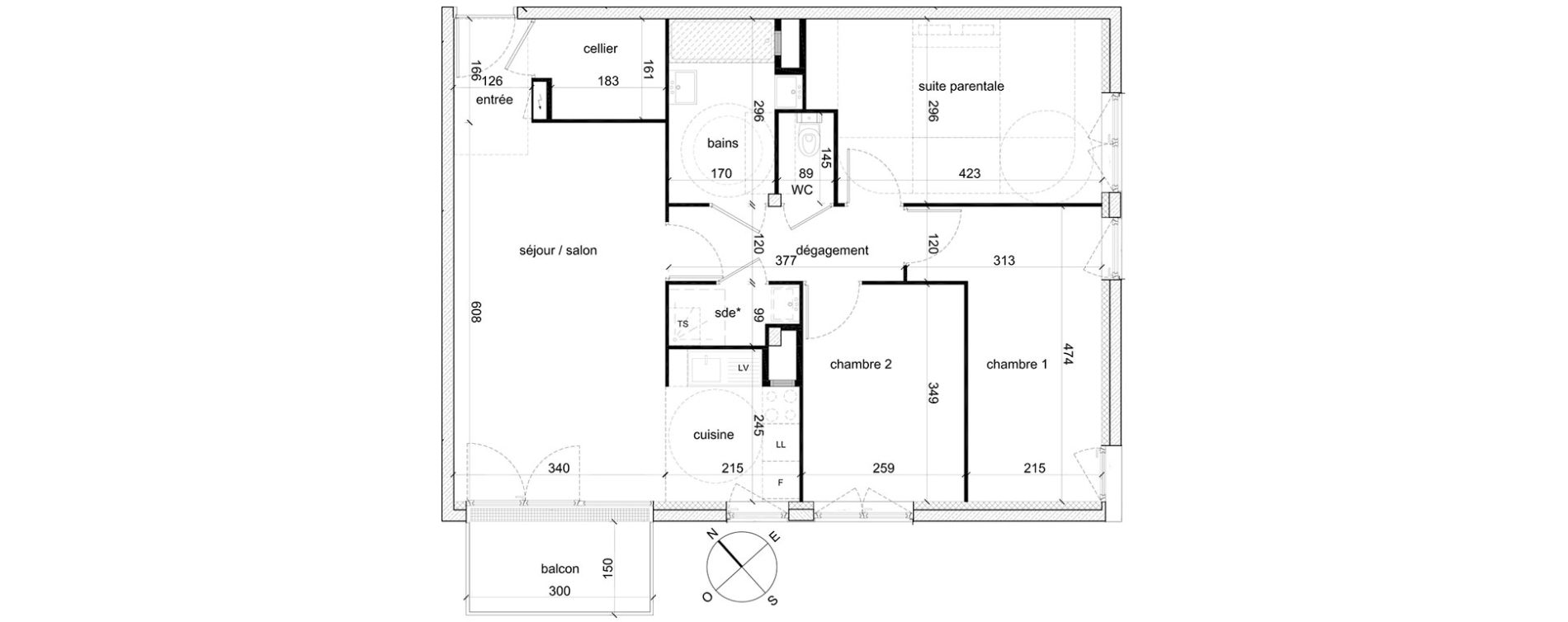 Appartement T4 de 77,44 m2 &agrave; Trappes Sand - pergaud - verlaine - aerostat