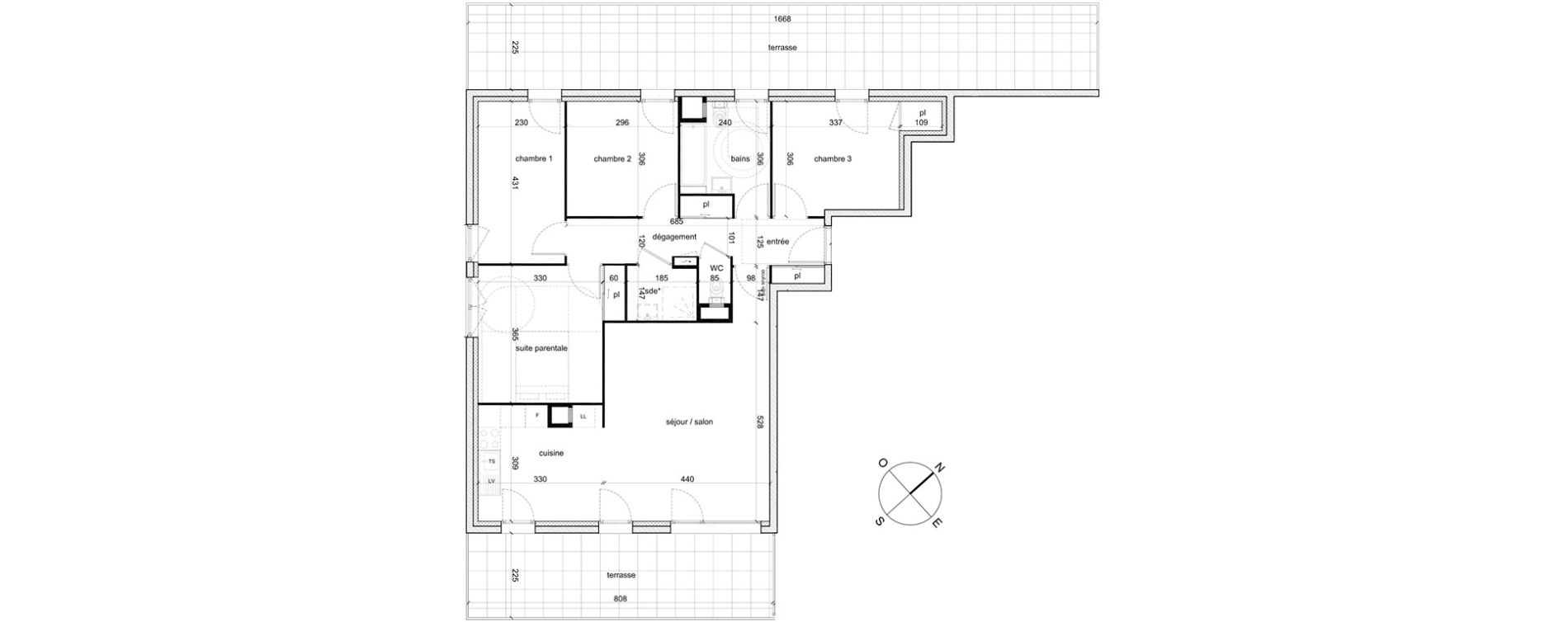 Appartement T5 de 96,79 m2 &agrave; Trappes Sand - pergaud - verlaine - aerostat