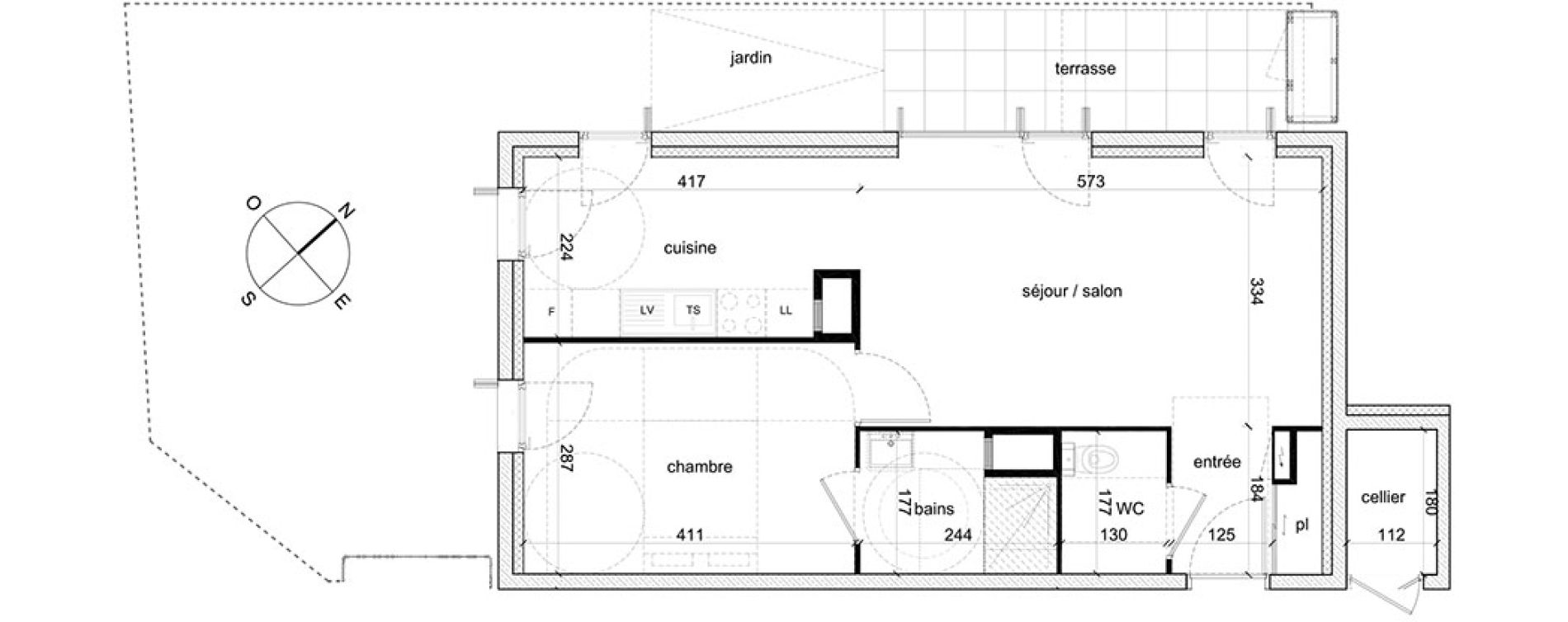 Appartement T2 de 51,12 m2 &agrave; Trappes Sand - pergaud - verlaine - aerostat
