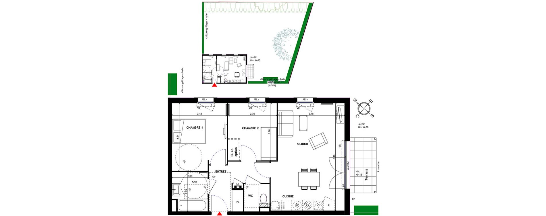 Appartement T3 de 57,90 m2 &agrave; Trappes Centre