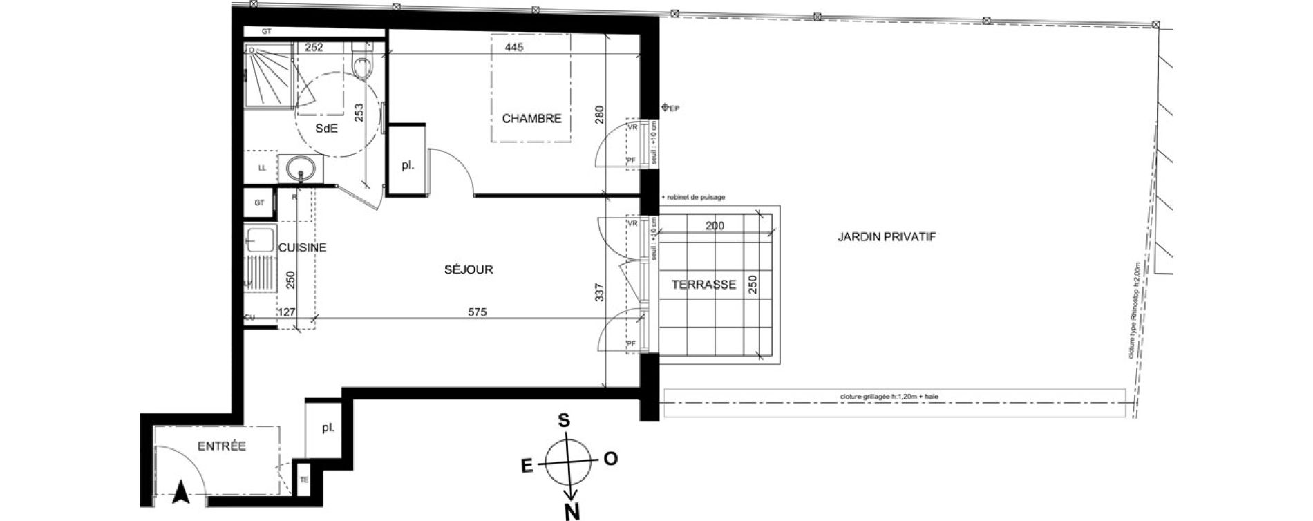 Appartement T2 de 47,60 m2 &agrave; Trappes Centre