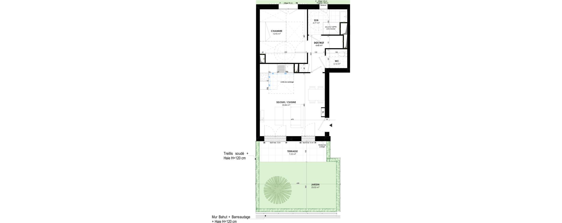 Appartement T2 de 47,05 m2 &agrave; Triel-Sur-Seine Les murs blancs