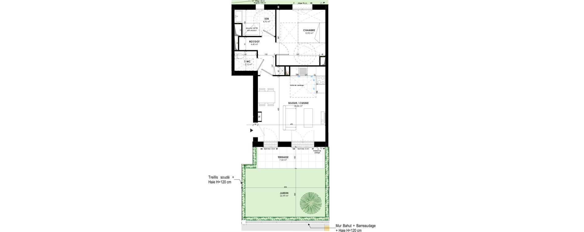 Appartement T2 de 46,99 m2 &agrave; Triel-Sur-Seine Les murs blancs