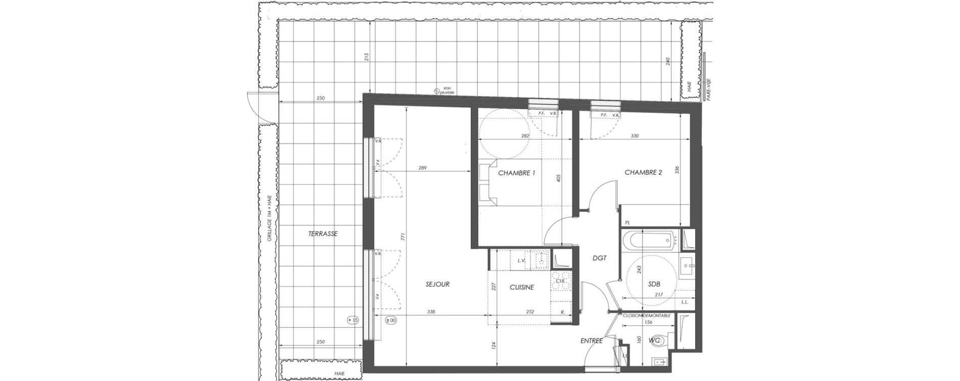 Appartement T3 de 67,59 m2 &agrave; V&eacute;lizy-Villacoublay Centre