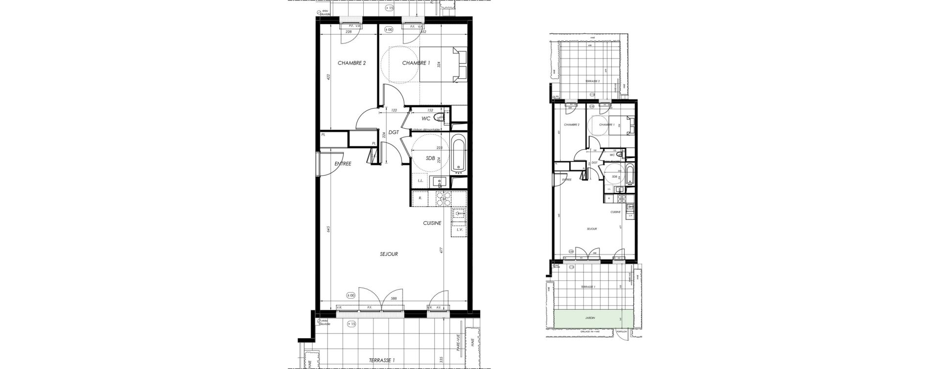 Appartement T3 de 64,63 m2 &agrave; V&eacute;lizy-Villacoublay Centre