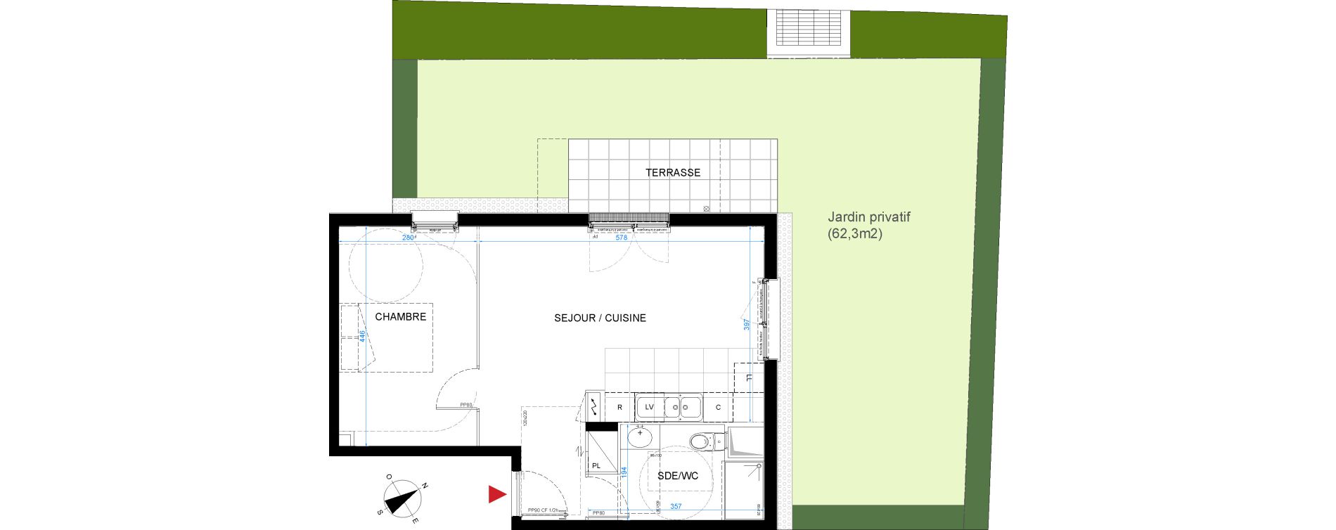 Appartement T2 de 44,30 m2 &agrave; Verneuil-Sur-Seine Le vieux verneuil