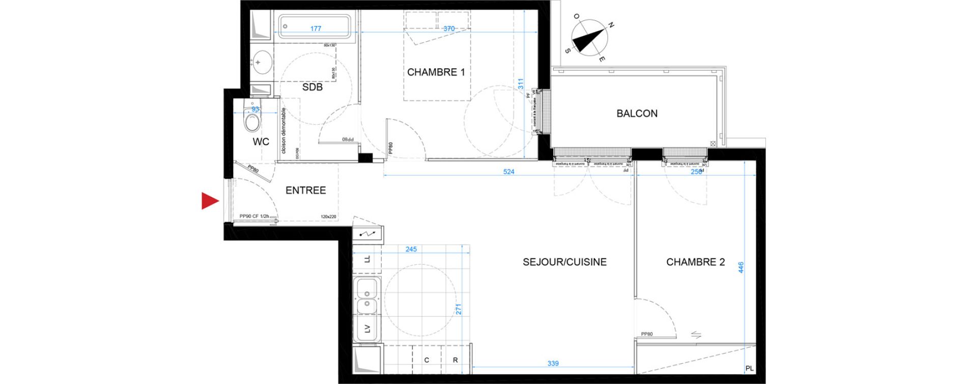 Appartement T3 de 58,50 m2 &agrave; Verneuil-Sur-Seine Le vieux verneuil