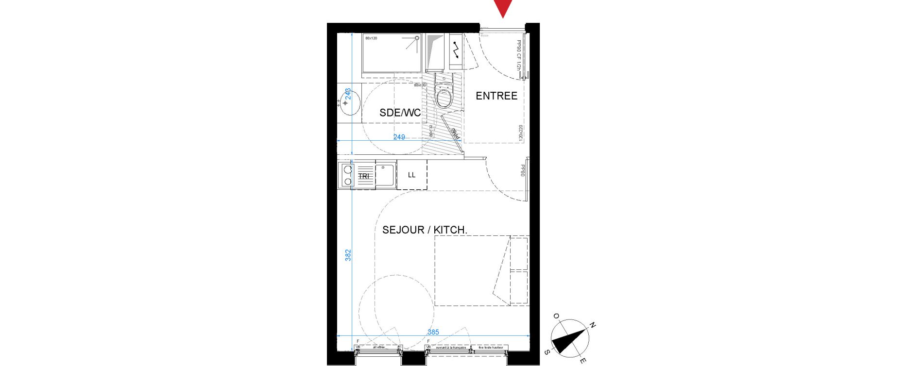 Appartement T1 de 23,40 m2 &agrave; Verneuil-Sur-Seine Le vieux verneuil