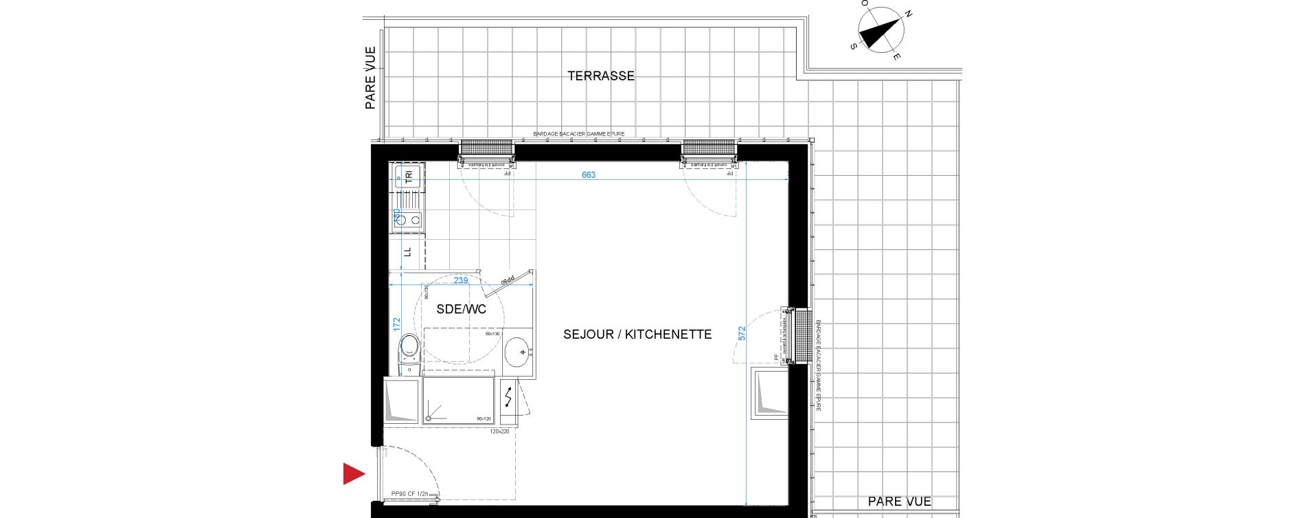 Appartement T1 de 36,40 m2 &agrave; Verneuil-Sur-Seine Le vieux verneuil