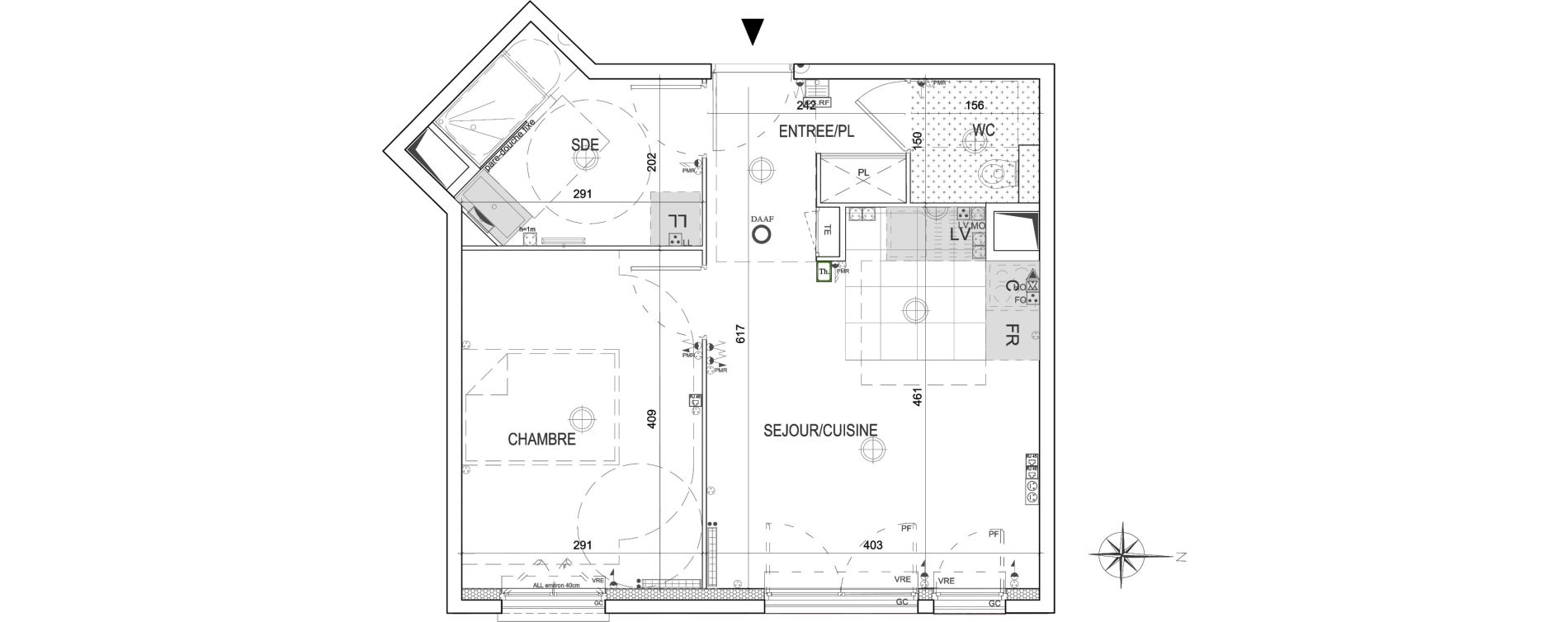 Appartement T2 de 42,25 m2 &agrave; Verneuil-Sur-Seine Centre