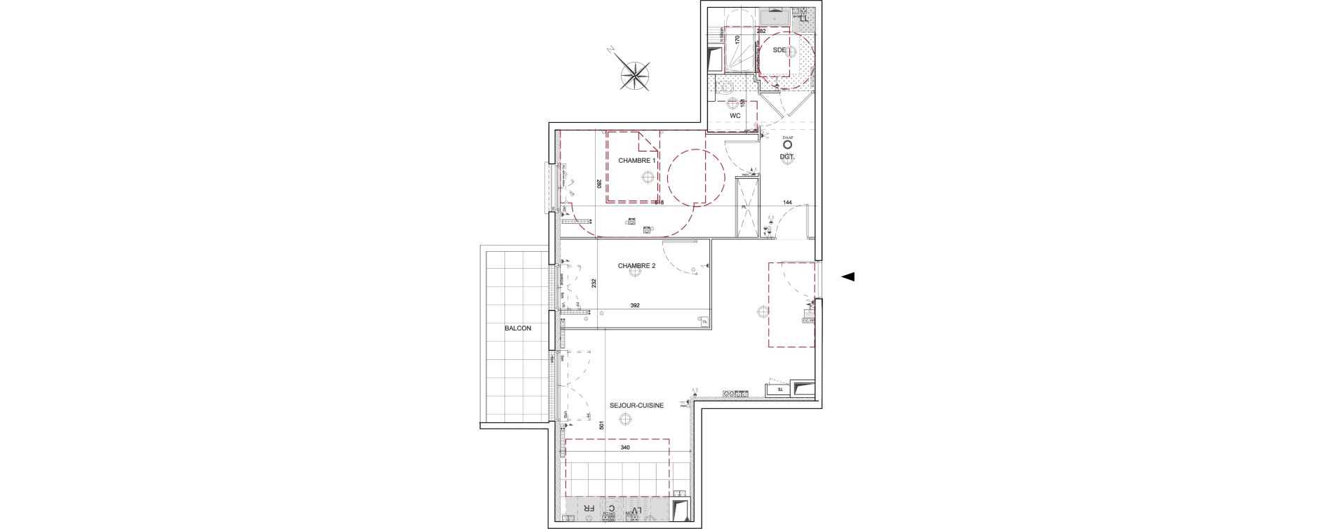 Appartement T3 de 64,43 m2 &agrave; Verneuil-Sur-Seine Centre