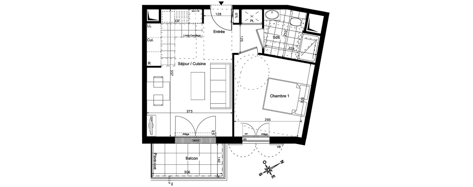 Appartement T2 de 38,50 m2 &agrave; Verneuil-Sur-Seine Centre