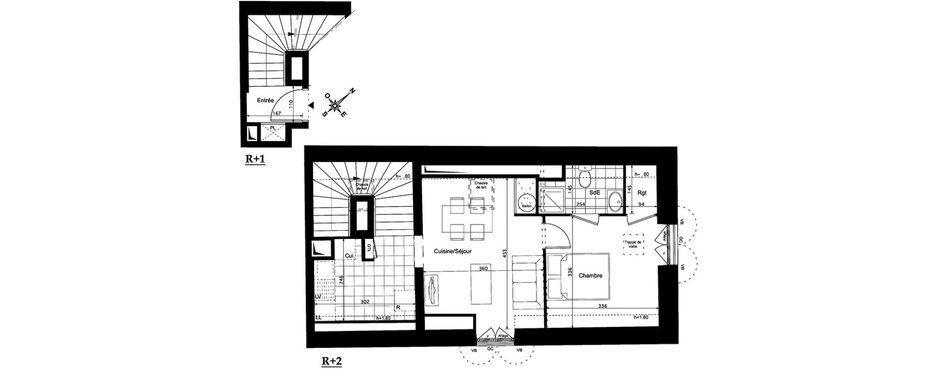 Appartement T2 de 38,25 m2 &agrave; Verneuil-Sur-Seine Centre