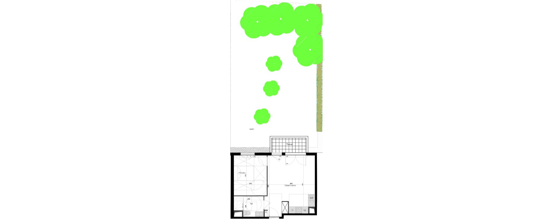 Appartement T2 de 42,86 m2 &agrave; Verneuil-Sur-Seine Centre