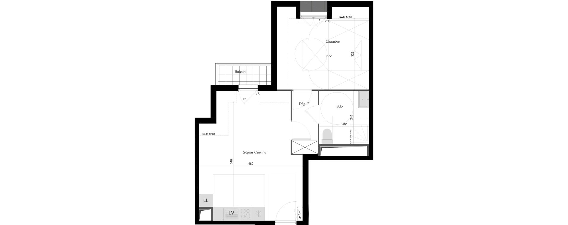 Appartement T2 de 44,56 m2 &agrave; Verneuil-Sur-Seine Centre