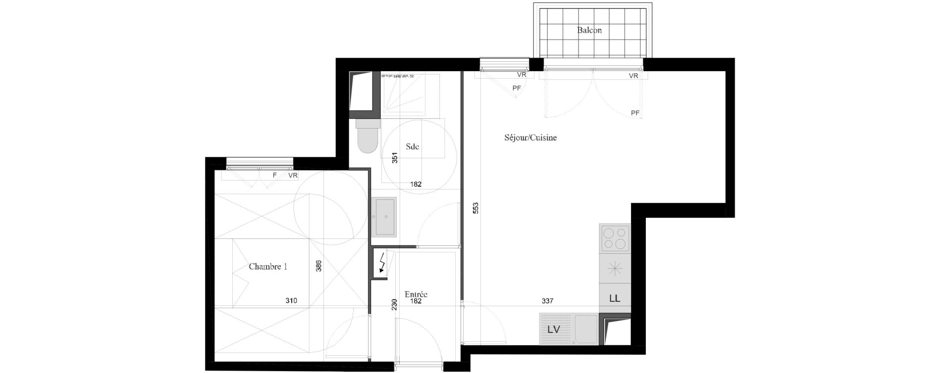 Appartement T2 de 46,00 m2 &agrave; Verneuil-Sur-Seine Centre