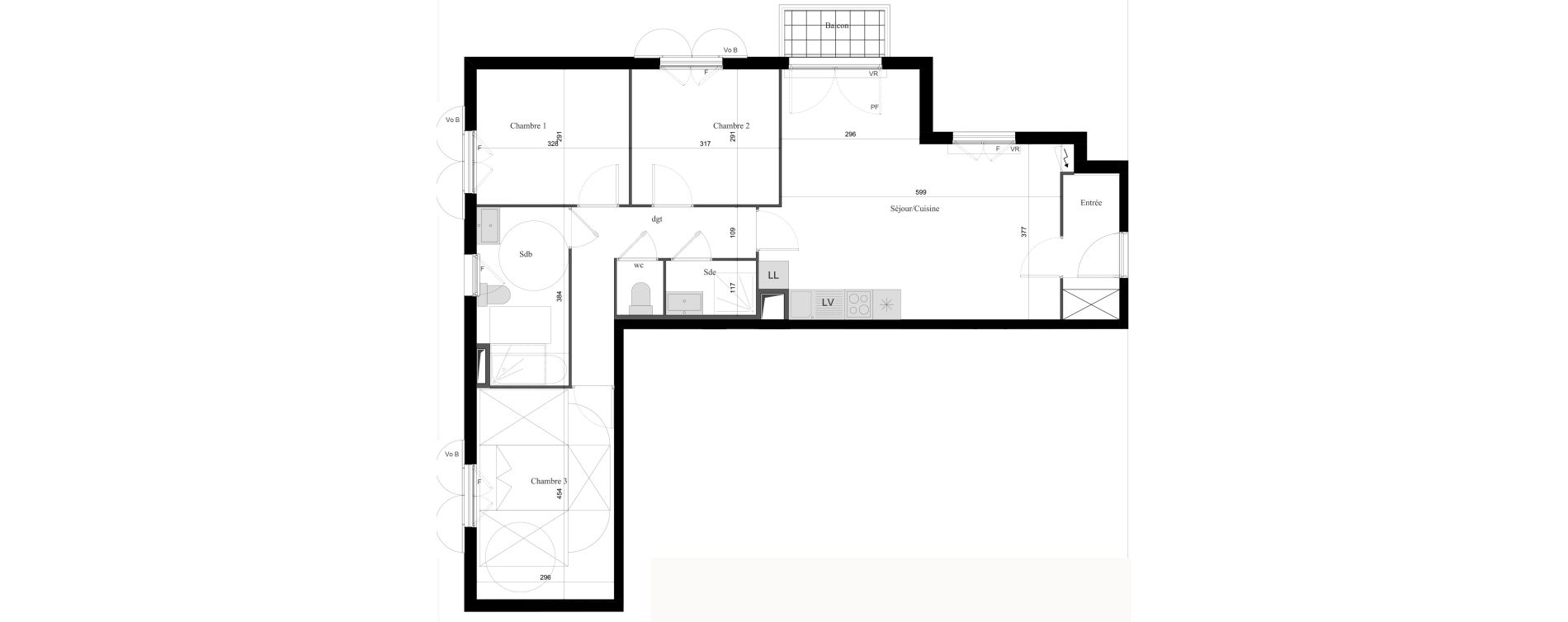 Appartement T4 de 81,97 m2 &agrave; Verneuil-Sur-Seine Centre