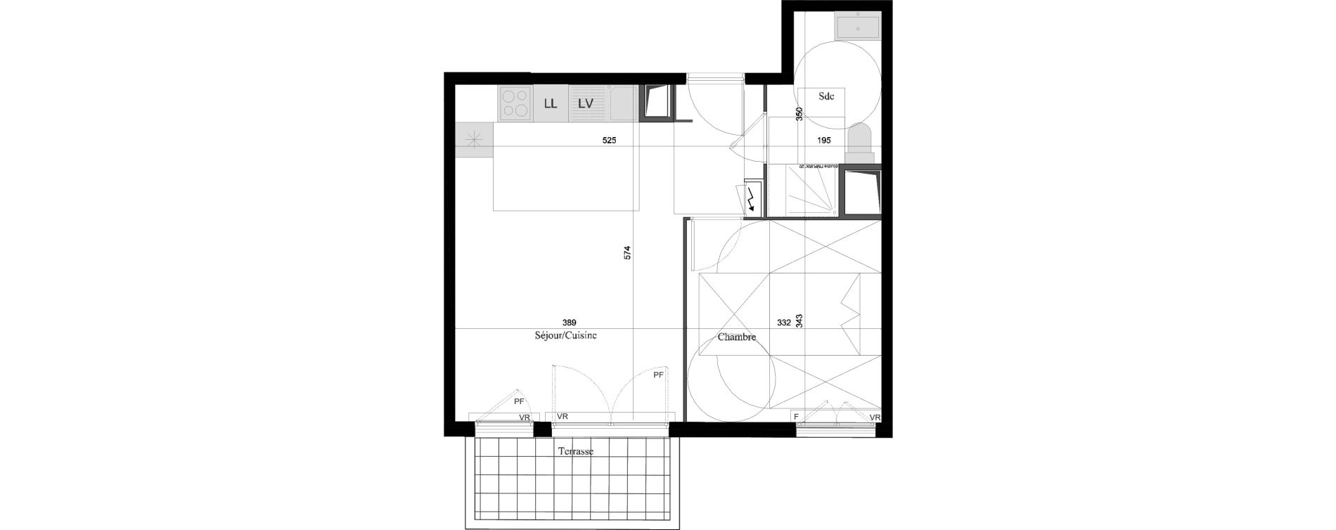 Appartement T2 de 42,01 m2 &agrave; Verneuil-Sur-Seine Centre