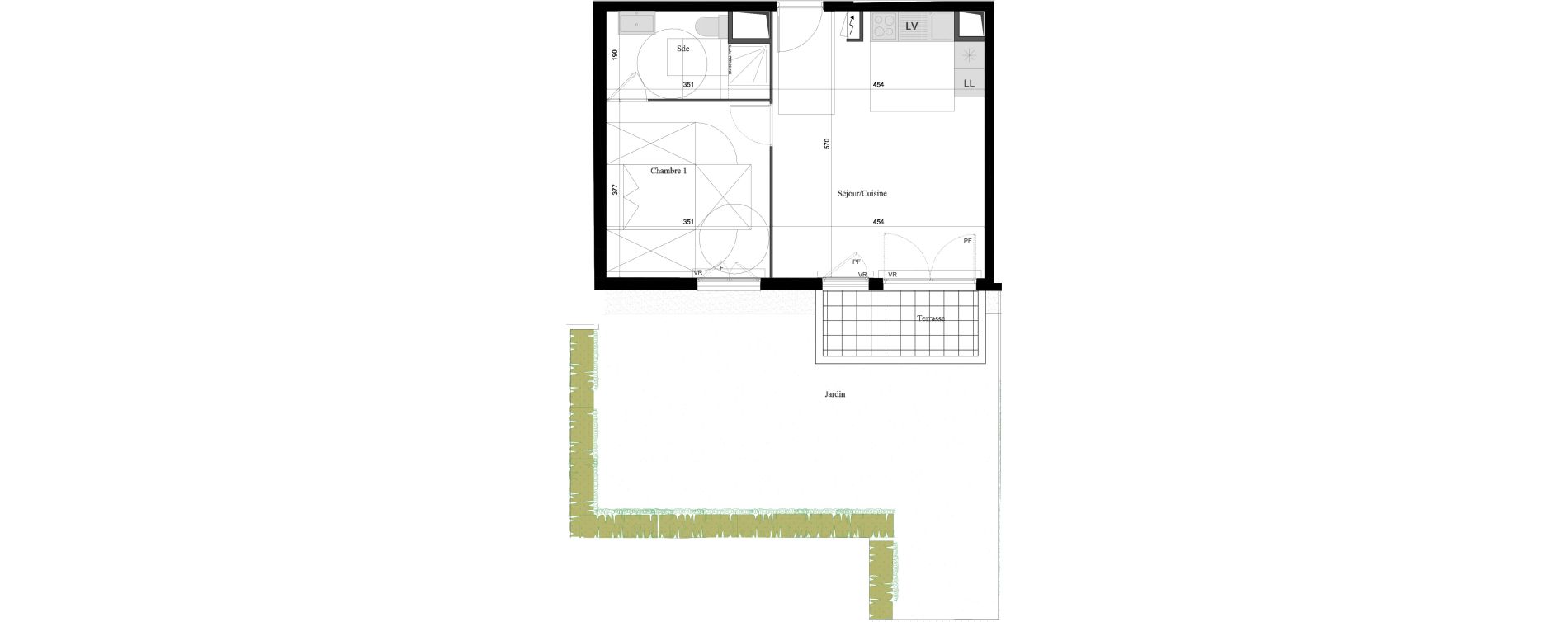 Appartement T2 de 44,71 m2 &agrave; Verneuil-Sur-Seine Centre