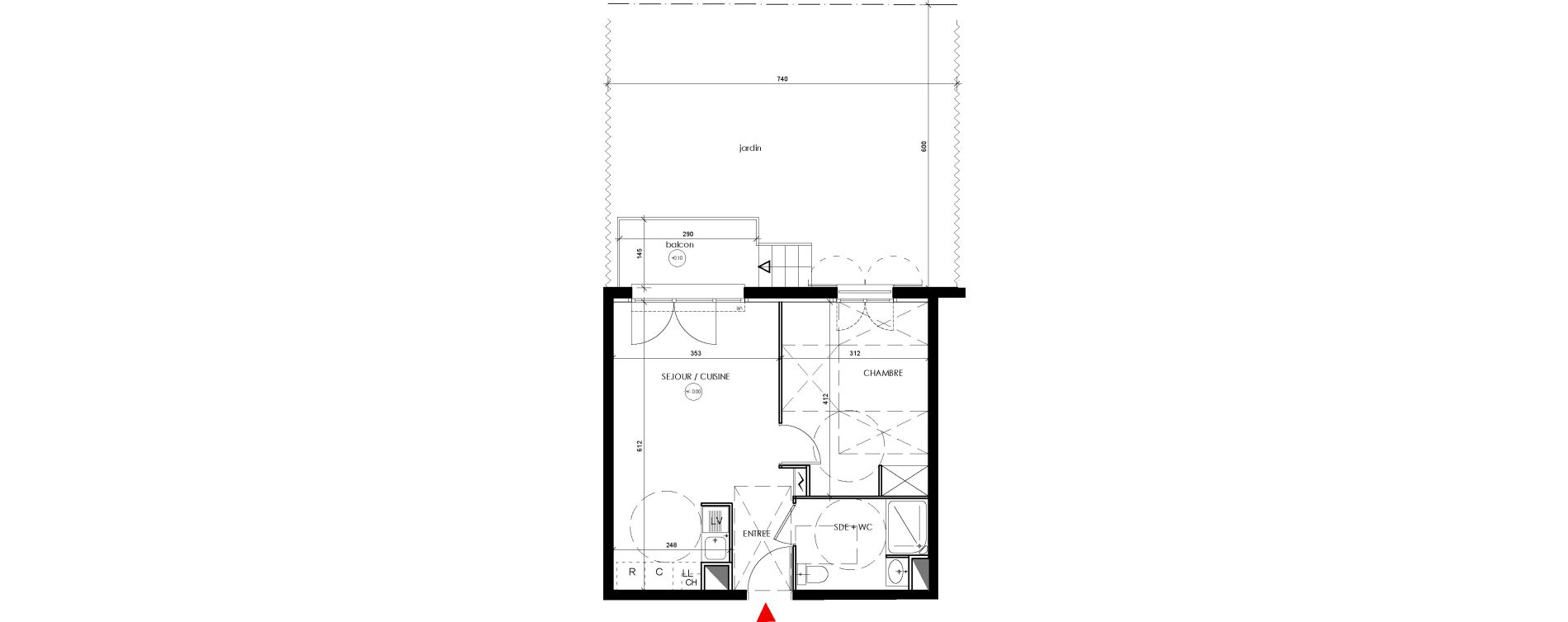 Appartement T2 de 39,49 m2 &agrave; Vernouillet Centre