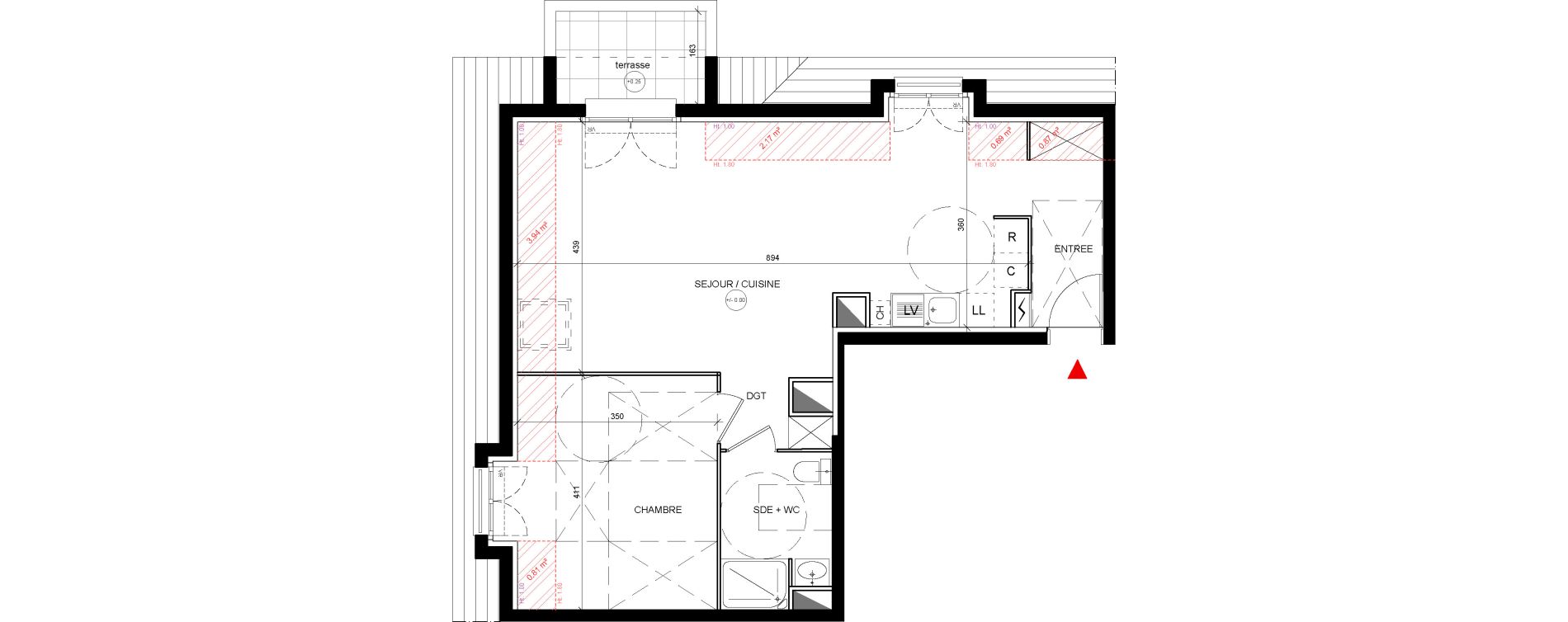 Appartement T2 bis de 54,83 m2 &agrave; Vernouillet Centre
