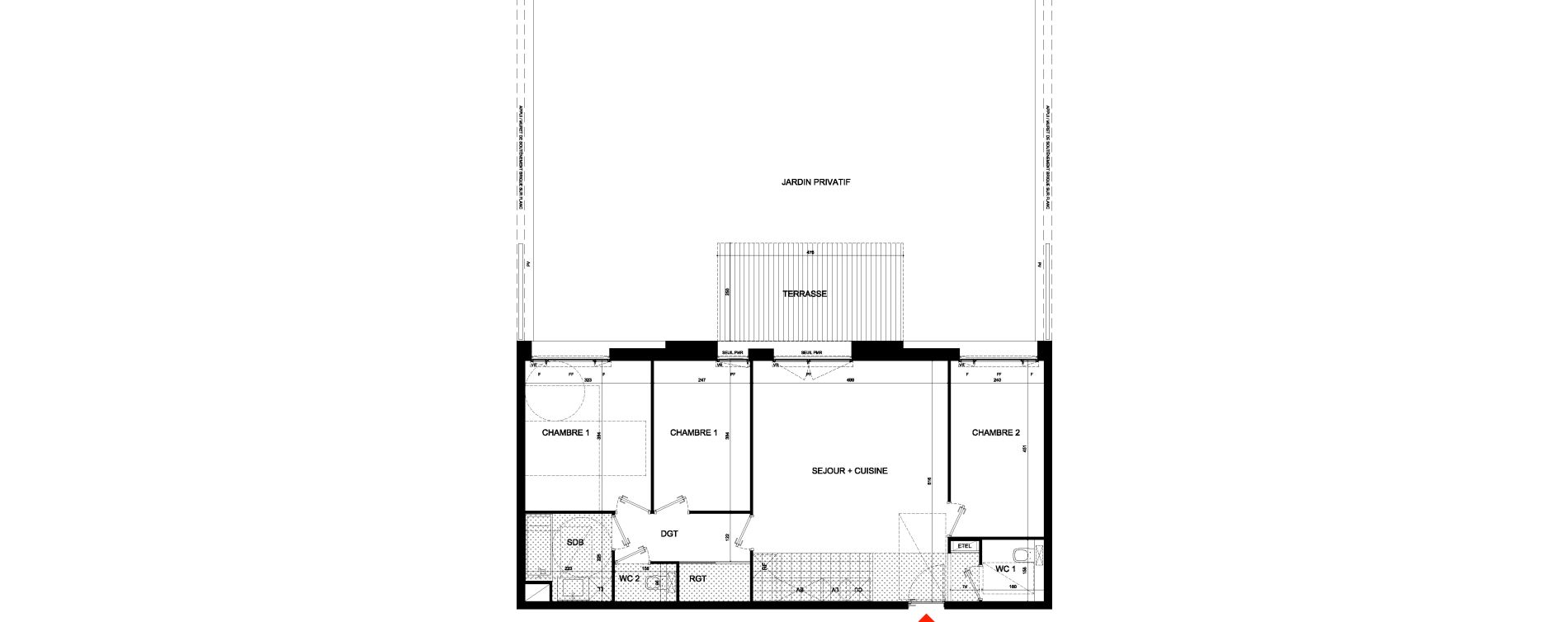 Appartement T4 de 78,40 m2 &agrave; Versailles Versailles montreuil