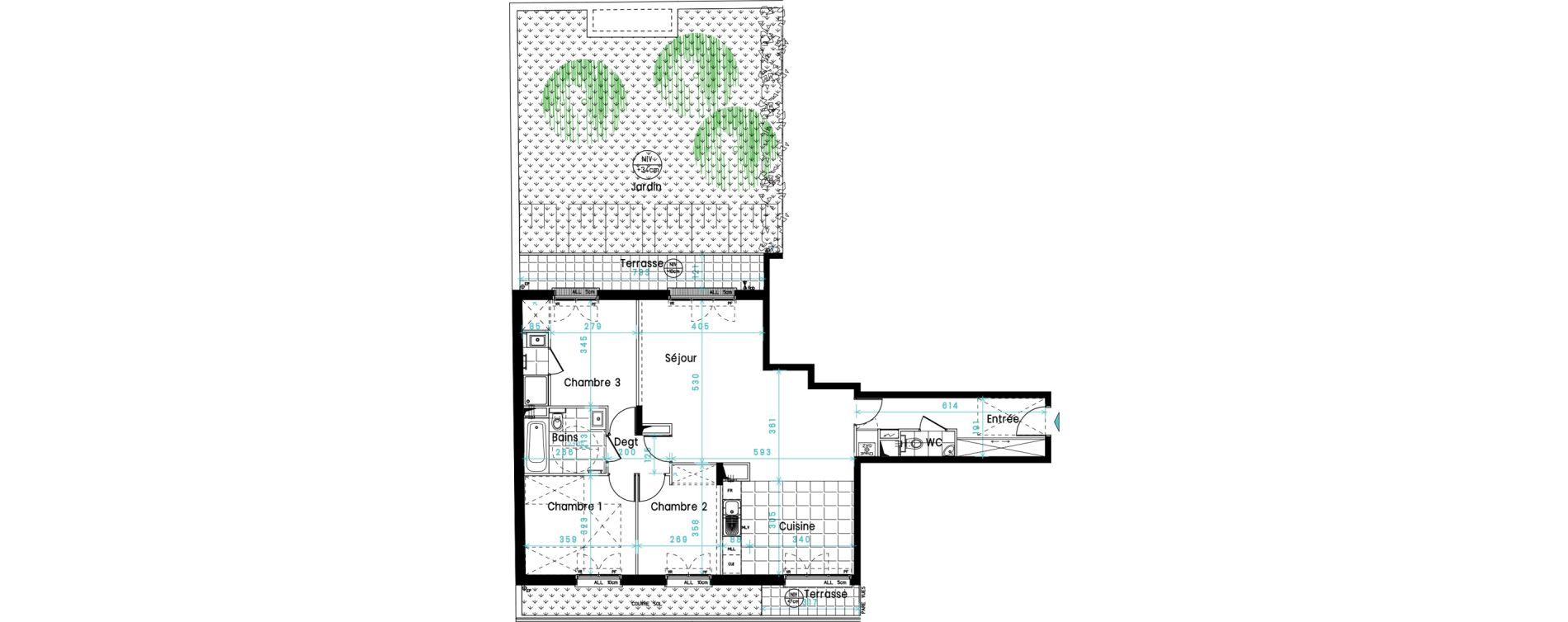 Appartement T4 de 96,00 m2 &agrave; Versailles Chantiers