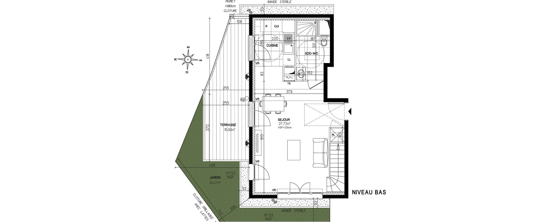 Duplex T3 de 76,31 m2 &agrave; Versailles Chantiers