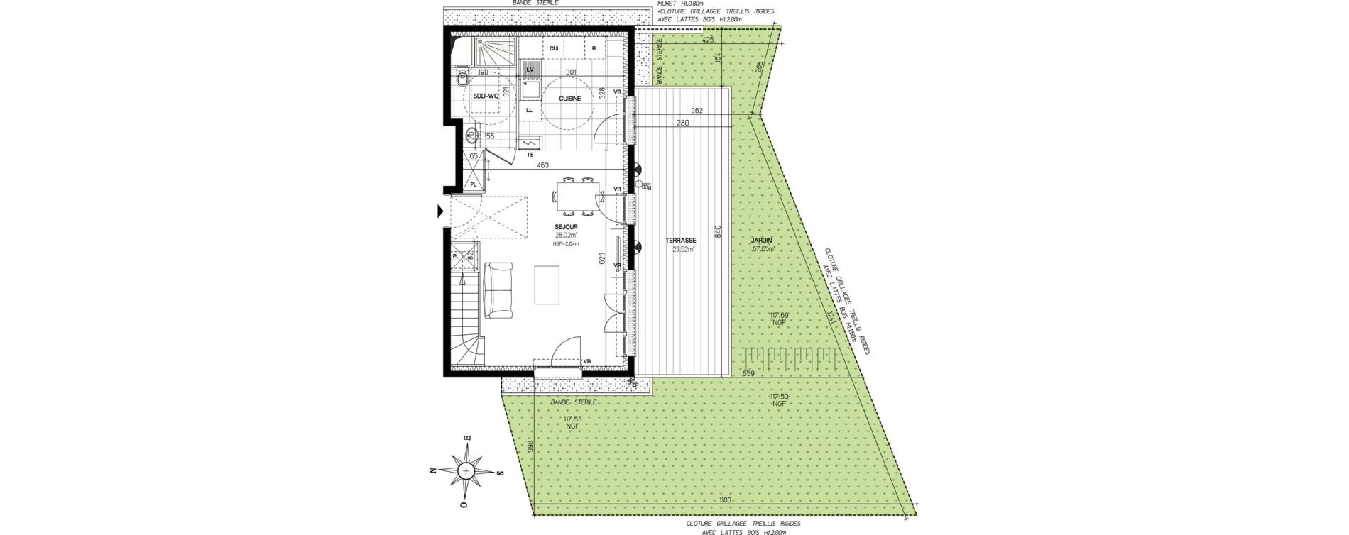 Duplex T5 de 94,44 m2 &agrave; Versailles Chantiers