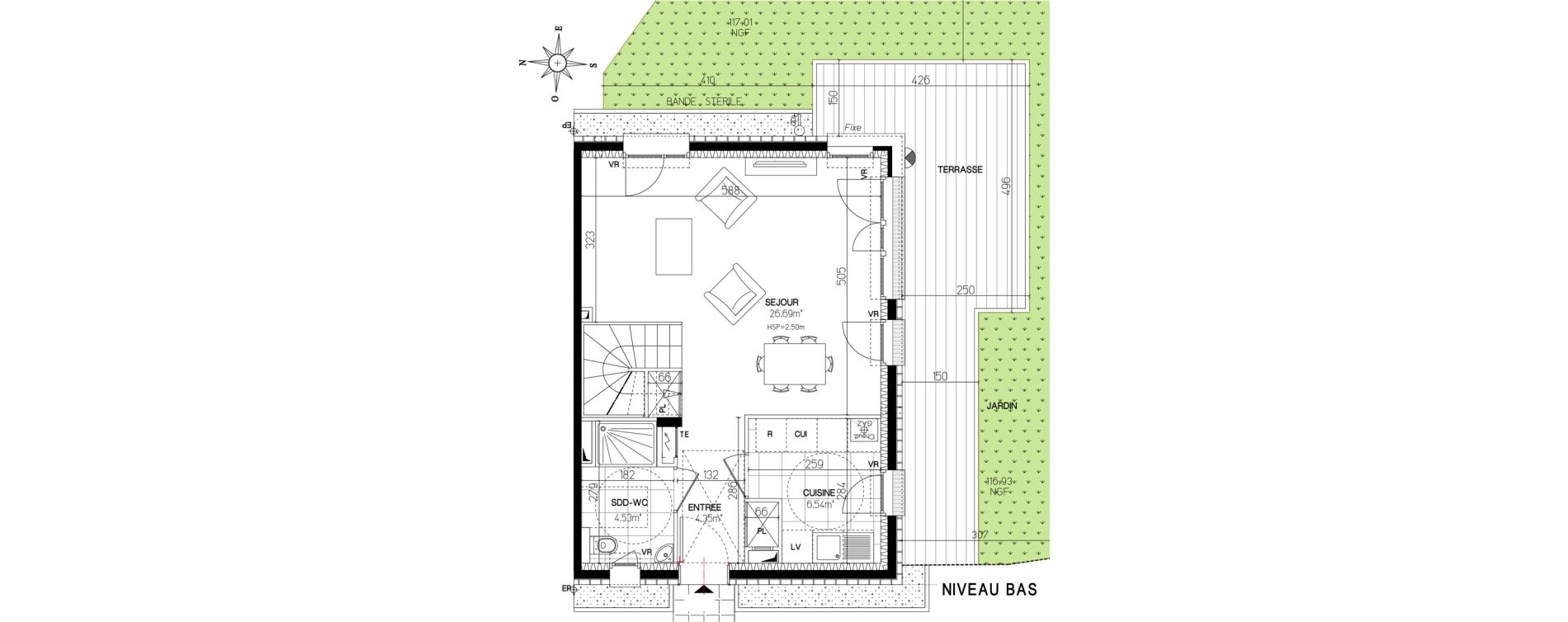 Maison T5 de 110,13 m2 &agrave; Versailles Chantiers