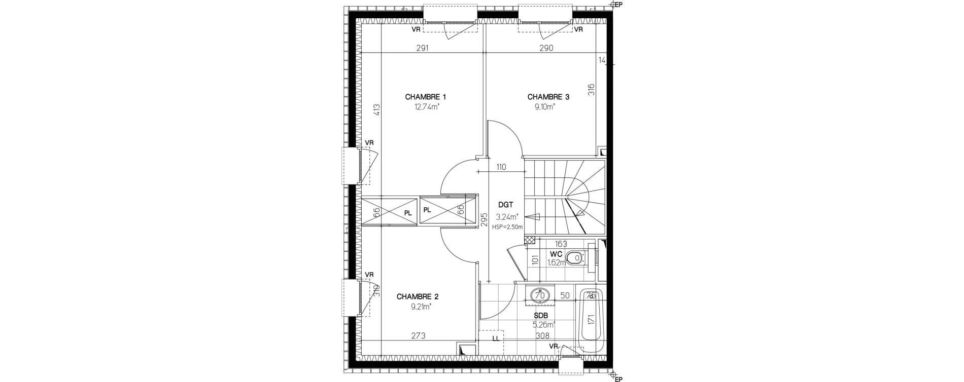 Maison T5 de 110,13 m2 &agrave; Versailles Chantiers