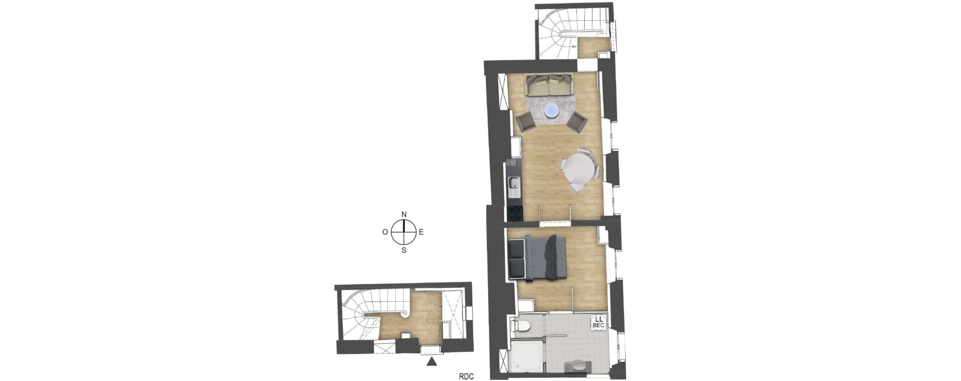 Appartement T2 de 44,10 m2 &agrave; Versailles Montreuil