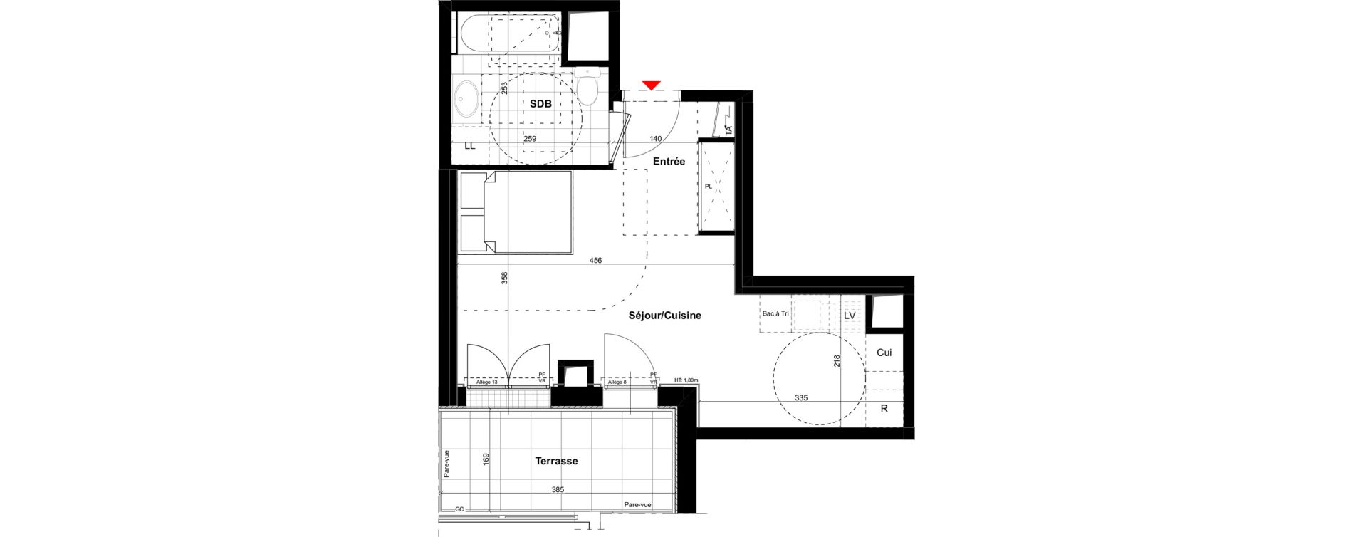 Appartement T1 de 29,83 m2 &agrave; Villennes-Sur-Seine Centre