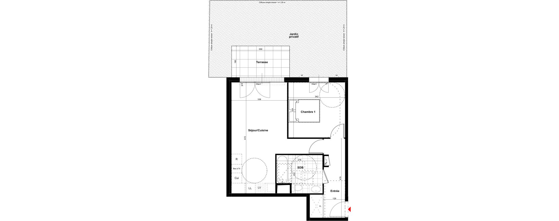 Appartement T2 de 47,31 m2 &agrave; Villennes-Sur-Seine Centre