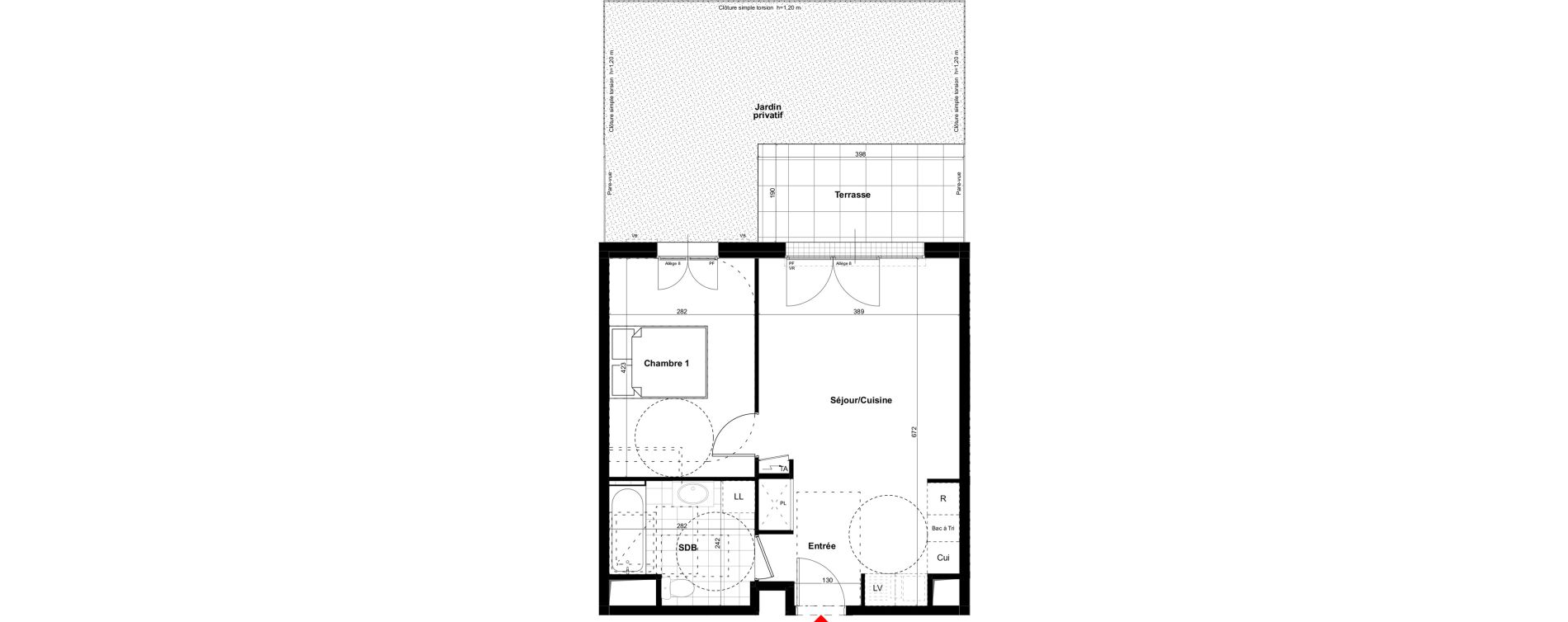 Appartement T2 de 43,29 m2 &agrave; Villennes-Sur-Seine Centre