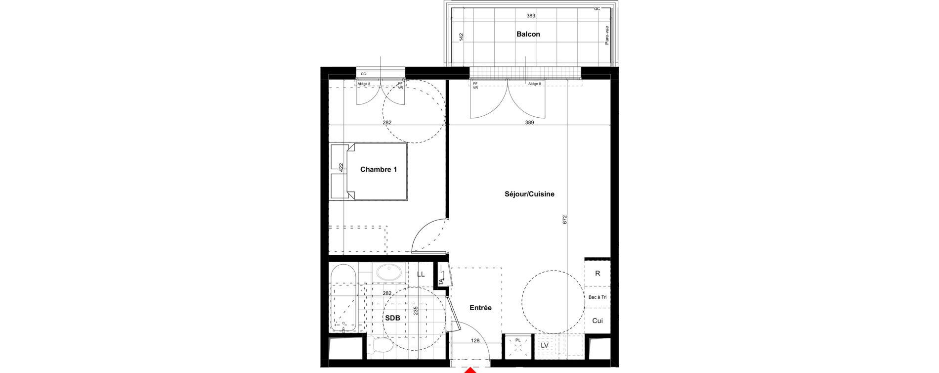 Appartement T2 de 43,49 m2 &agrave; Villennes-Sur-Seine Centre