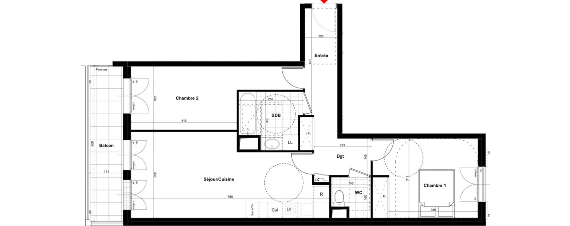 Appartement T3 de 65,84 m2 &agrave; Villennes-Sur-Seine Centre